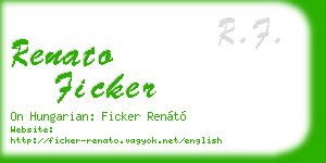 renato ficker business card